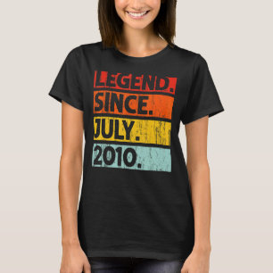 12th Birthday Legend Since July 2010 12 Years Ol T-Shirt