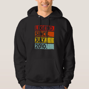 12th Birthday  Legend Since July 2010 12 Years Old Hoodie