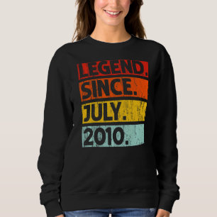 12th Birthday  Legend Since July 2010 12 Years Old Sweatshirt