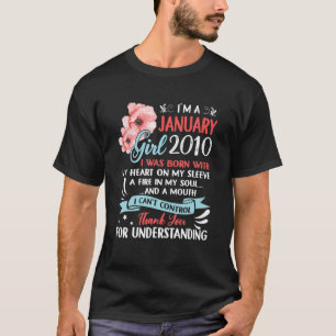 12Th Birthday Made In January 2010 12 Years Old T-Shirt