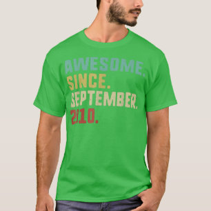 12th Birthday Men , Awesome Since September 2010 T-Shirt