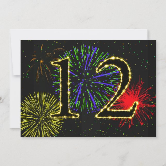 12th birthday party invitate invitation (Front)