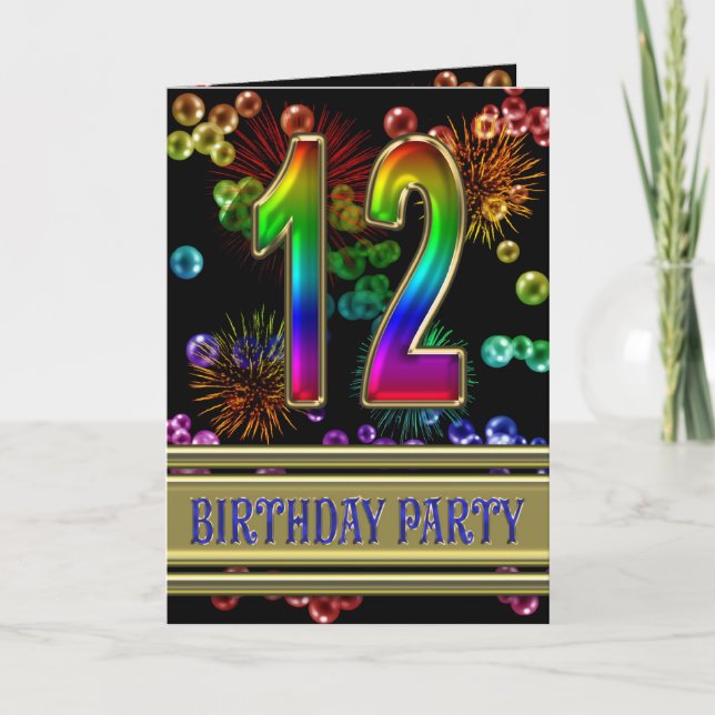12th Birthday party Invitation (Front)