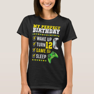 12th Birthday Party Perfect For Gamer 12 Years Old T-Shirt