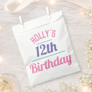 12th Birthday party Treats Bag