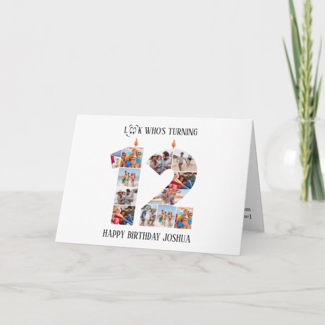 12th Birthday Photo Card (Front)