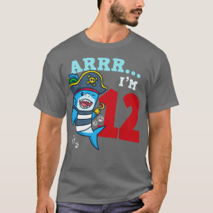 12th Birthday Pirate Shark T-Shirt