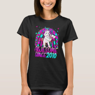 12th Birthday Rainbow 12 Year Old Flossing Unicorn T-Shirt