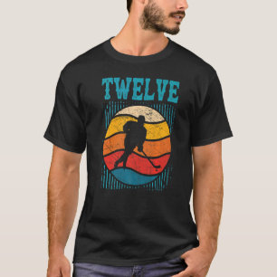 12th Birthday Retro Ice Hockey 12 Years Old Boy Gi T-Shirt