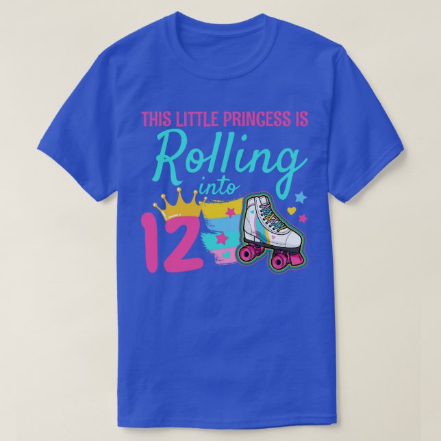 12th Birthday Roller Skate 1 T-Shirt (Design Front)