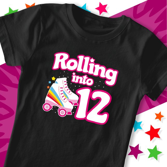 12th Birthday Roller Skating 12 Years Old Skate T-Shirt (Creator Uploaded)
