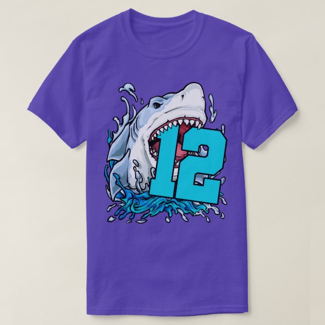 12th Birthday Shark T-Shirt (Design Front)
