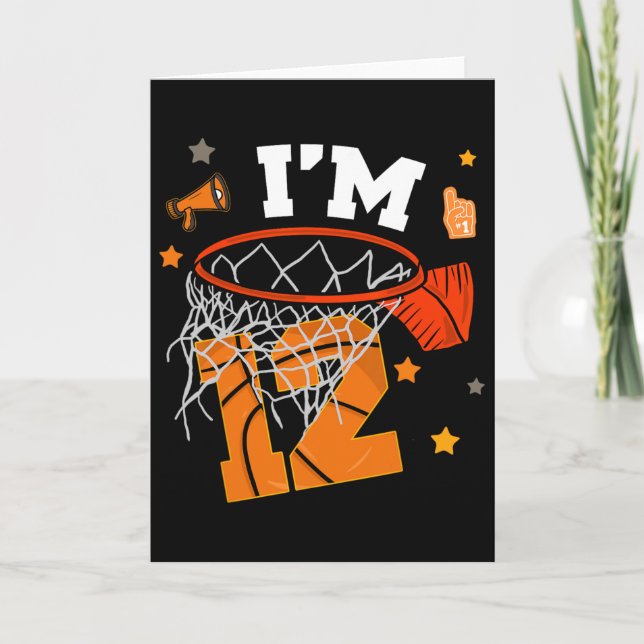 12th Birthday Sketll Boy Twelve Years 12 Yr Old Bd Card (Front)