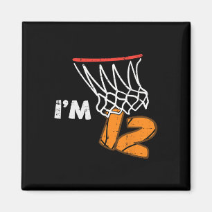 12th Birthday Sketll Im 12 Twelve Year Old Bday Bo Magnet