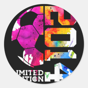 12th Birthday Soccer Limited Edition 2014 _1 Classic Round Sticker