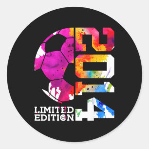 12th Birthday Soccer Limited Edition 2014 _1 Classic Round Sticker