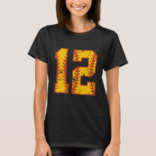 12th Birthday Softball Bdy 12 Year Old Girl T-Shirt