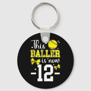 12th Birthday Softll Girl Twelve Year Old Softll P Key Ring