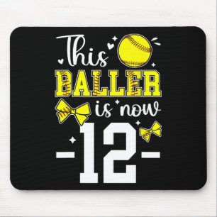12th Birthday Softll Girl Twelve Year Old Softll P Mouse Pad