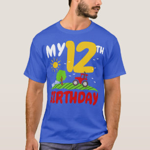 12th Birthday Tractor Farm Theme T-Shirt