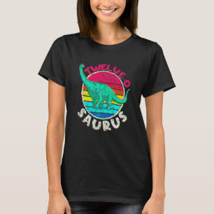 12th Birthday Twelve O Saurus Brachiosaurus Family T-Shirt