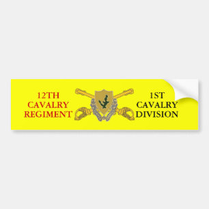 12TH CAVALRY REGT 1ST CAV DIV BUMPER STICKER