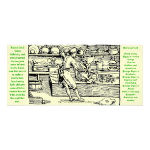 "12th century Mediaeval Kitchen and Cook-Rack Car Rack Card