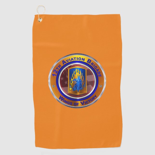 12th Combat Aviation Brigade Golf Towel (Front)