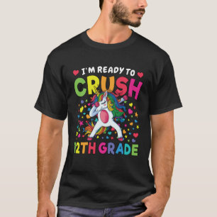 12th Grade Dabbing Unicorn Girl Back To School Kid T-Shirt