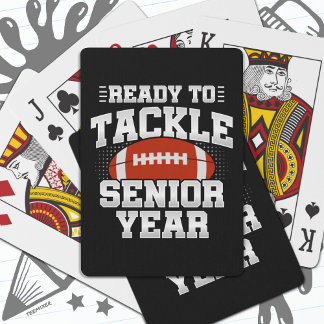 12th Grade Football Ready To Tackle Back to School Playing Cards