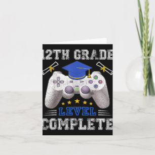 12th Grade Level Complete Gamer Cl Of 2025 Graduat Card
