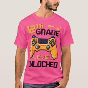 12th grade level unlocked video game gamers pixel  T-Shirt