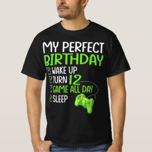 12th Perfect Birthday Boys Gaming 12 Years Old Gif T-Shirt