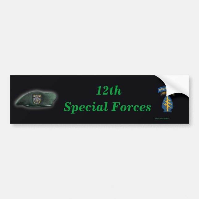 12th special forces flash iraq Bumper Sticker vet (Front)