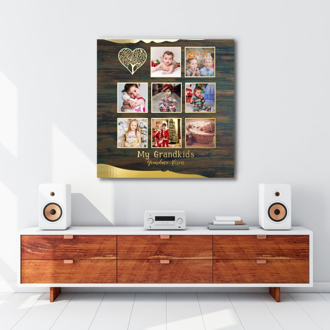 12x12 Photo Collage REAL GOLD FOIL Rustic Foil Prints (Creator Uploaded)