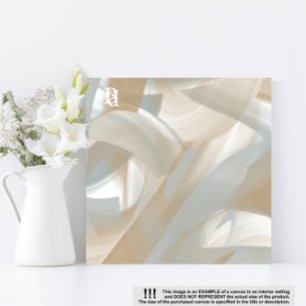 12x12" Sandy Tornado Trend Abstract Art Beige Canvas Print