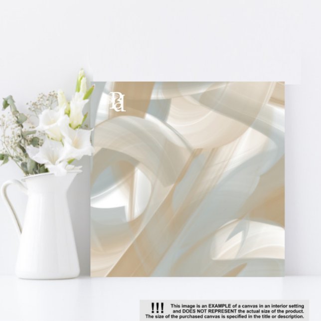 12x12" Sandy Tornado Trend Abstract Art Beige Canvas Print (Creator Uploaded)