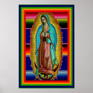 12x18 Our Lady of Guadalupe Zarape Tilma Poster
