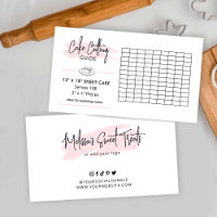 12x18" Sheet Wedding Cake Cutting Guide 2x1 Slices