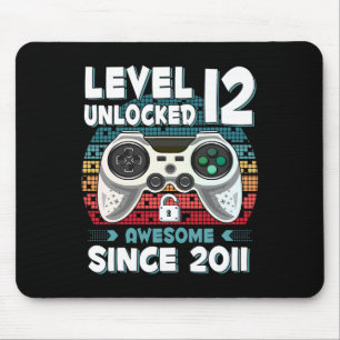 12yr Bday Son Boy Funny Gamer 12th 12 Year Old Bir Mouse Pad