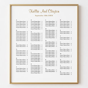 130 Simple Wedding Seating Chart
