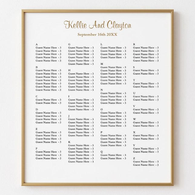 130 Simple Wedding Seating Chart (Creator Uploaded)