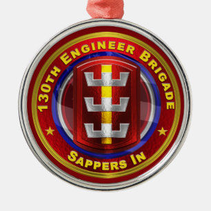 130TH ENGINEER BRIGADE Christmas   Metal Tree Decoration