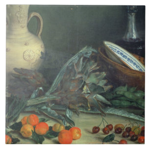 131-0059642 Still Life with Fruit and Vegetables Tile
