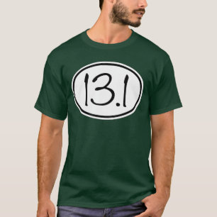 131 Oval Half Marathon Decal Running boy T-Shirt