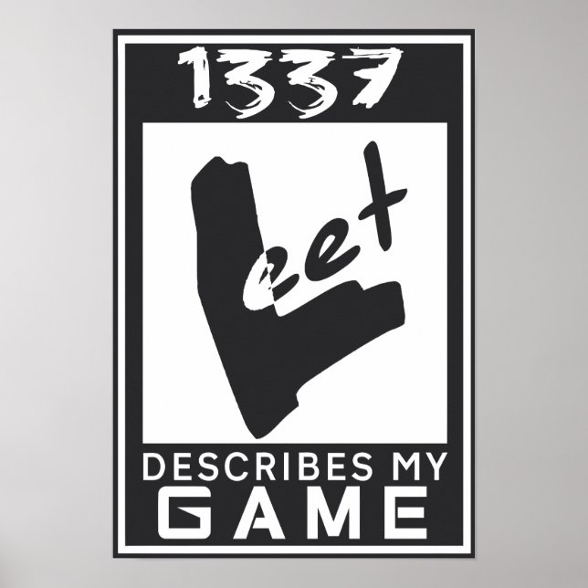 1337 Leet rating Poster (Front)