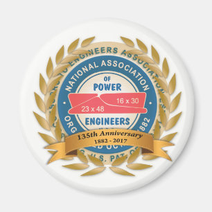 135th Anniversary Round Magnet