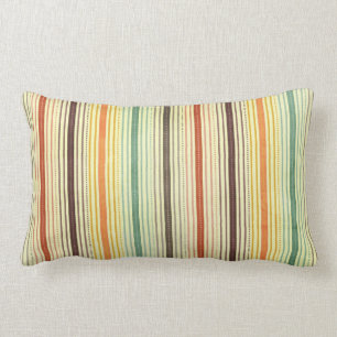 1384 PATTERN STRIPES COLORFUL 70S TEMPLATE BACKGRO LUMBAR CUSHION