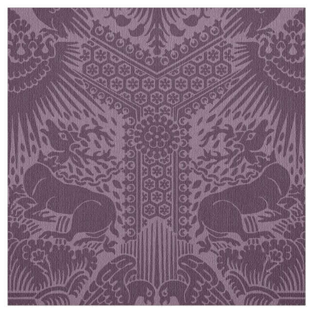 1390 Damask with Deer and Hawks Fabric (Swatch)