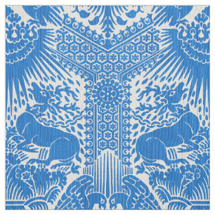 1390 Damask with Deer and Hawks Fabric